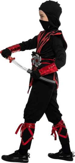Red Ninja Costume Cosplay - Child 12 Red Ninja Costume Cosplay - Child -Spirit Halloween Shop Red Ninja Costume Cosplay Child 5 600x1308 1