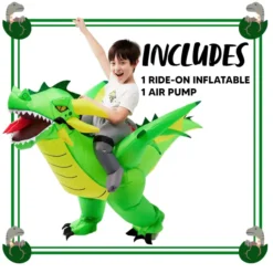 Ride-on Green Cool Dragon Inflatable Costume Kid -Spirit Halloween Shop Ride on green cool dragon inflatable costume kid 5 result 600x600 1