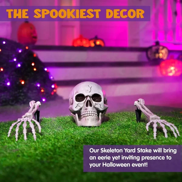 Skeleton Yard Stake Bright White, 3 Pcs 4 Skeleton Yard Stake Bright White, 3 Pcs - Image 2