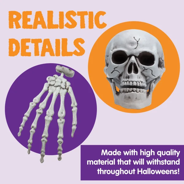 Skeleton Yard Stake Bright White, 3 Pcs 5 Skeleton Yard Stake Bright White, 3 Pcs - Image 3