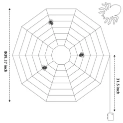 Spider Web Lights With 3 Lighted Spiders (Orange & Purple) -Spirit Halloween Shop Spider Web Lights with 3 Lighted Spiders Orange amp Purple 5 result 600x600 1