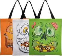 3pcs Halloween See-through Bags 22.5” X 13.75”in -Spirit Halloween Shop Spooky Grocery Bags See through 3 Pcs 3 600x550 1