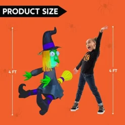 4ft Inflatable Witch Crashing Into Tree Decoration -Spirit Halloween Shop Tall Crashing Witch Into Tree Inflatable 4 ft 2 结果 600x600 1