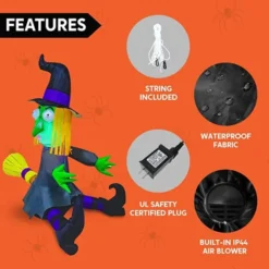 4ft Inflatable Witch Crashing Into Tree Decoration -Spirit Halloween Shop Tall Crashing Witch Into Tree Inflatable 4 ft 4 结果 600x600 1