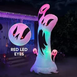 10ft Tall Inflatable Scary Swirly Ghost With Color Changing Light -Spirit Halloween Shop Tall Scary Swrily Ghost with Animated light 10ft 6 600x600 1