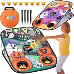 Halloween Toss Game Board With Bean Bag For Kids 10 Halloween Toss Game Board With Bean Bag For Kids -Spirit Halloween Shop Toss Game Board 3 600x601 1