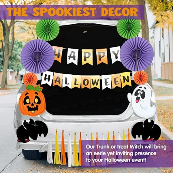 Halloween Pumpkin Sticker Halloween Trunk Decoration 4 Halloween Pumpkin Sticker Halloween Trunk Decoration - Image 2