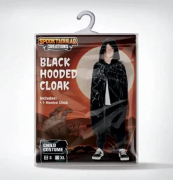 Unisex Kids Spider Web Hooded Cloak -Spirit Halloween Shop Unisex Kids Spider Web Hooded Cloak 4 600x625 1