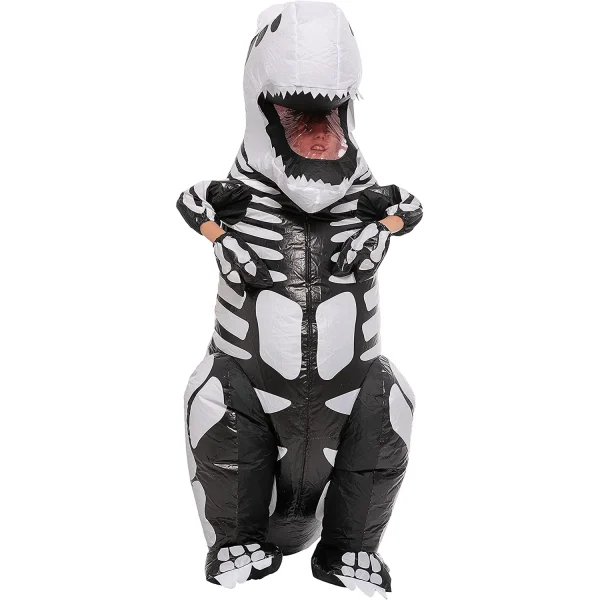 Child Inflatable Skeleton Dinosaur Halloween Costume 4 Child Inflatable Skeleton Dinosaur Halloween Costume - Image 2
