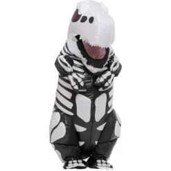 Child Inflatable Skeleton Dinosaur Halloween Costume 10 Child Inflatable Skeleton Dinosaur Halloween Costume -Spirit Halloween Shop Unisex Skeleton T rex Full Body Inflatable Costume Medium 5 600x600 1