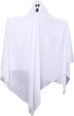 White Hanging Ghosts With Blue LED Light 47in -Spirit Halloween Shop White Hanging Ghosts with Blue LED Light 4 600x934 1