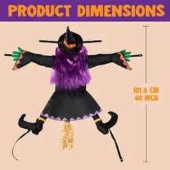 Witch Crashing Into Tree Halloween Decoration 40in -Spirit Halloween Shop Witch Crashing Into Tree Halloween Decoration 40in 4 600x600 1