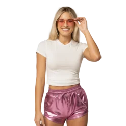 Women Metallic Shorts - Pink -Spirit Halloween Shop Women Metallic Shorts Pink 4 result 600x600 1