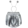 Women Metallic Shorts - Silver -Spirit Halloween Shop Women Metallic Shorts Silver 1 result 600x600 1