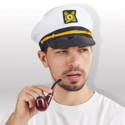 Yacht Captain Hat Costume Accessories Set With Pipe -Spirit Halloween Shop Yacht Captain Hat Costume Accessories Set with pipe 4 result 600x600 1