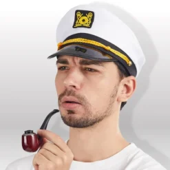 Yacht Captain Hat Costume Accessories Set With Pipe -Spirit Halloween Shop Yacht Captain Hat Costume Accessories Set with pipe 6 result 600x600 1