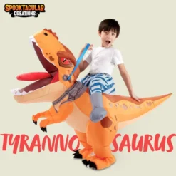 Yellow Tyrannosaurus Ride On Inflatable Costume Kid -Spirit Halloween Shop Yellow Tyrannosaurus Ride On Inflatable Costume Kid 2 result 600x600 1