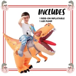 Yellow Tyrannosaurus Ride On Inflatable Costume Kid -Spirit Halloween Shop Yellow Tyrannosaurus Ride On Inflatable Costume Kid 5 result 600x600 1