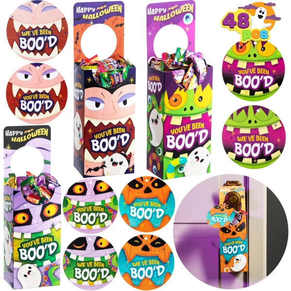 "You've Been Booed " Themed Candy Box, 4 Pcs Box And 48 Cards 4 "You've Been Booed " Themed Candy Box, 4 Pcs Box And 48 Cards - Image 2