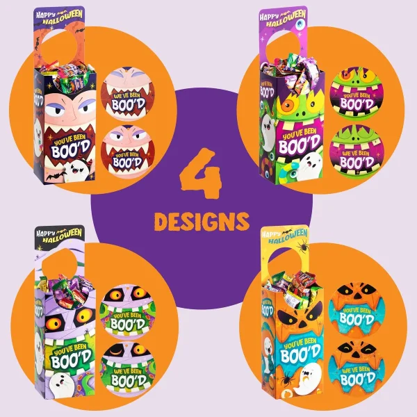 "You've Been Booed " Themed Candy Box, 4 Pcs Box And 48 Cards 8 "You've Been Booed " Themed Candy Box, 4 Pcs Box And 48 Cards - Image 6